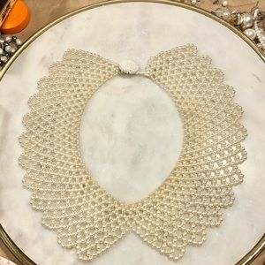 Ornate Pearl Collar Necklace